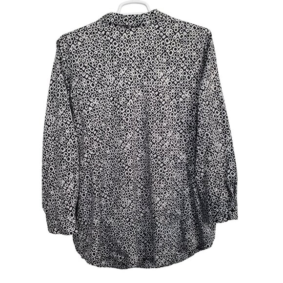 Soft by Avenue 30 32 Shirt Tunic Button Up Groovy Modern Trendy Shaped Fit - Picture 3 of 10